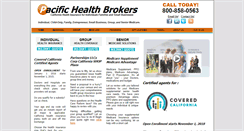 Desktop Screenshot of pacifichealthbrokers.com